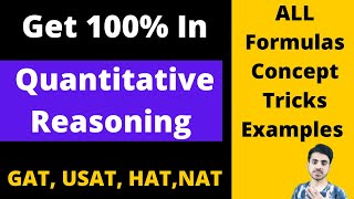 Quantitative Reasoning Complete Portion Formulas Concept Examples NTS GAT NAT USAT GMAT HAT [upl. by Kistner]