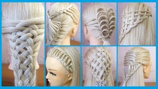 TUTO 💙 7 Coiffures simples et belles 💙 cheveux longsmi longs 💙 facile à faire [upl. by Doak996]