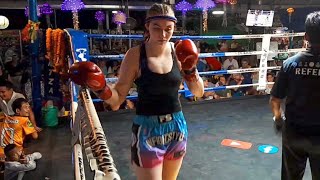 ☆TKO☆ Katinka Kiatphontip of Australia 🇦🇺 Vs Chabakeaw SIngpa 🇹🇭 Rd 1 60 kilos Antza Thaiboxing [upl. by Ordnagela]