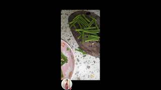 Cutting STRING BEANS asmr cuttingskills  satisfying [upl. by Suidualc]