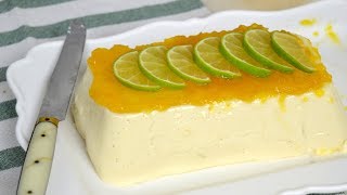 Flan de leche condensada y limón ¡Sin horno Super fácil y rápido [upl. by Drexler]