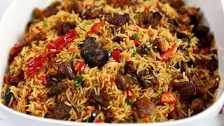 Perfect Goat Meat Fried Rice  Asun Fried Rice  Sisi Jemimah [upl. by Amatruda867]