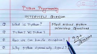 Python Interview Questions  Learn Coding [upl. by Aneehsak558]