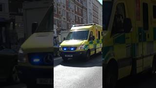 🇬🇧 London ambulance responding with nice siren 🎵 [upl. by Annawyt14]