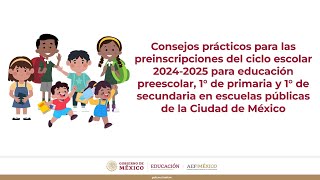 Consejos prácticos para las preinscripciones ciclo escolar 20242025 en escuelas públicas [upl. by Smukler827]