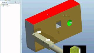 ProENGINEER ProE tutorial  Assemble Parts [upl. by Htide]