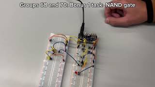 Construction of NAND gate by groups 68 and 70 Bonus Task 1 LogicGates SITE1101 ADAUniversity [upl. by Fitz]