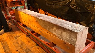 Planing reclaimed beam 100 years old 13”x17quot [upl. by Hogan148]