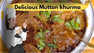 Mutton khurma Recipe Hyderabadi Mutton delicious khurmacocking with Nusrath [upl. by Gustavo]