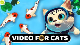 CAT GAMES  KOI FISH  1 HOUR Fish Video for Cats  CAT TV [upl. by Barton196]