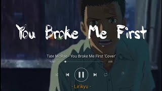 Tate McRae  You Broke Me First Conor Maynard Cover Lyrics Terjemahan Indonesia [upl. by Columba]