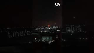 Ukrainian drones attack oil refinery in Samara [upl. by Drofla]