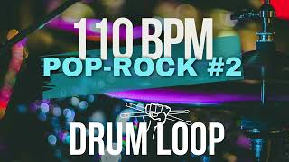 POP ROCK2 Drum Loop 110 bpm Beat Groove [upl. by Atiuqrahc]