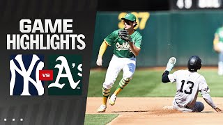 Yankees vs As Game Highlights 92224  MLB Highlights [upl. by Amak]