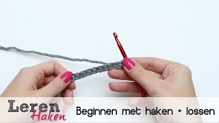 Leren haken 1 Beginnen met haken  lossen [upl. by Lleznov]