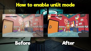 Tutorial FNaF Security Breach  How to enable unlit mode [upl. by Edsel]