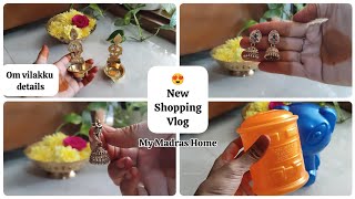 Vlog💕🌟❤🪔🔯om vilakku details💕😍Budget friendly imitation jewellery🥰savings bank for kids💵🪙 [upl. by Noiwtna]