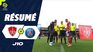 STADE BRESTOIS 29  PARIS SAINTGERMAIN 2  3  Résumé  SB29  PSG  20232024 [upl. by Esiahc]