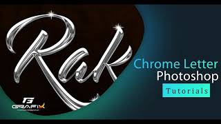 Chrome Effect Letters Photoshop Tutorials [upl. by Archambault881]