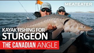 Kayak Fishing for Sturgeon  S3E01  The Canadian Angle [upl. by Allimac]