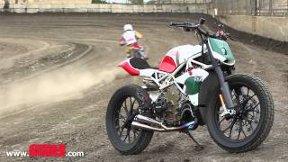 Riding Roland Sands Designs Desmosedici Street Tracker [upl. by Eidorb]