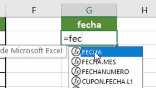 Funciones de Fecgas Excel [upl. by Newra]