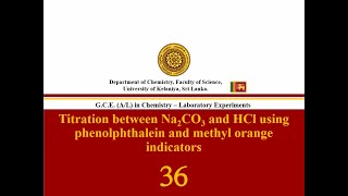 Titration between Na2CO3 and HCl using phenolphthalein and methyl orange No36 [upl. by Sheelagh]