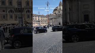 The large square in Rome Piazza del PopoloItaly Rome travelitaly [upl. by Shornick]