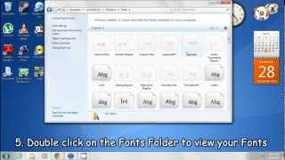 Locate Fonts folder on Windows 7 [upl. by Mei]