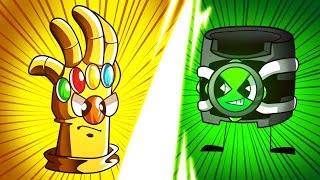 MANOPLA DO INFINITO VS OMNITRIX  Lucky Block Bed Wars ‹ Ine › [upl. by Lusa215]