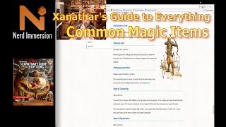 Xanathars Guide To Everything Common Magic Items  Nerd Immersion [upl. by Haeckel]