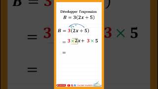 Développer lexpression B mathématiques mathématiques schorts [upl. by Conah]