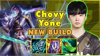 Chovy stream Yone New Build Carry at 1200LP C1 KR  Korea Challenger Gameplay [upl. by Rramaj]