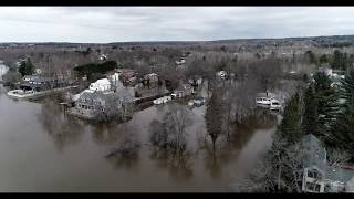 Flooding Fredericton NB Northside Devon and Barkers Point Medium [upl. by Godewyn]