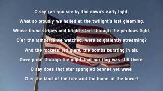 Star Spangled Banner US National Anthem with Lyrics [upl. by Marwin]