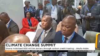 Climate change summit ghana mobilised 800 million dollars through carbon credit trading  Akufo Addo [upl. by Atnoed]