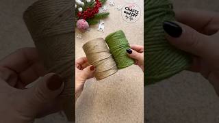 EASY Christmas Craft with jute rope🎄 diy crafts christmas ornaments tutorial howto idea fyp [upl. by Ydnis697]