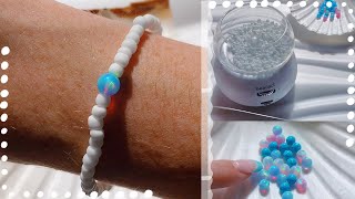 Making a seed bead bracelet with Opal ✨ [upl. by Oirrad111]