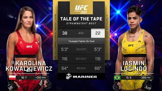 KAROLINA KOWALKIEWICZ vs IASMIN LUCINDO Full Fight UFC 301 [upl. by Cobby]