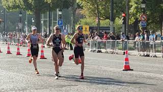 TRIATHLON PARIS 2023  TEST EVENT  Passage course à pieds Course féminine [upl. by Jordanna]