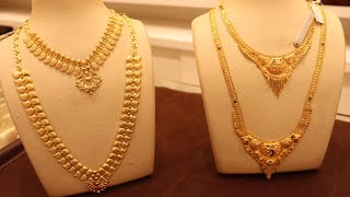 Different Type of Wedding set Necklace Haram collectionsLowest wastage JAI GURU JEWELLERS [upl. by Lemrej]