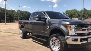 2017 Ford F250 5in straight pipe American force amp power steps tuner deleted [upl. by Elumas562]