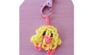 Loom Bands Anleitung deutsch Küken Schüsselanhänger  Charms ChickTutorial [upl. by Primaveras588]