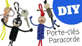 TUTO  Porte clés Bonhomme en Paracorde DIY  Tutoriel vidéo 10 Doigts [upl. by Aihsikal]