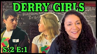 DERRY GIRLS SEASON 2 EPISODE 1 REACTION [upl. by Relyt]