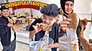 Original Honey Eating In Uzbekistan Food Market 😋🇺🇿Kanda Lovers [upl. by Ariella439]