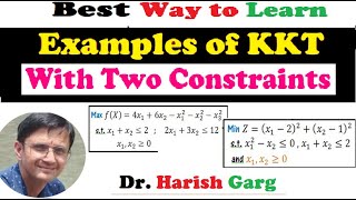 KKT Conditions with Two Constraints  Examples [upl. by Onaicilef440]