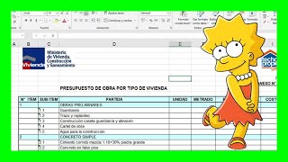 ✅ Presupuesto de construccion de una casa en excel 🚀 [upl. by Dirtsa502]