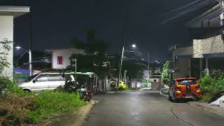 Philippines NuVista Homes night walk to the tricycle terminal [upl. by Rosamond]