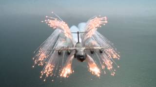 Airbus A400M Spectacular Jettison of Decoy Flares [upl. by Atinob]